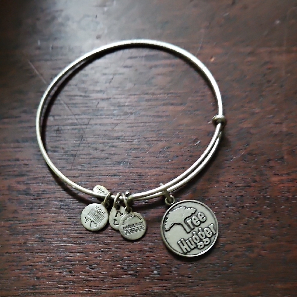 Alex and Ani Silver Energy Bangle Tree Hugger